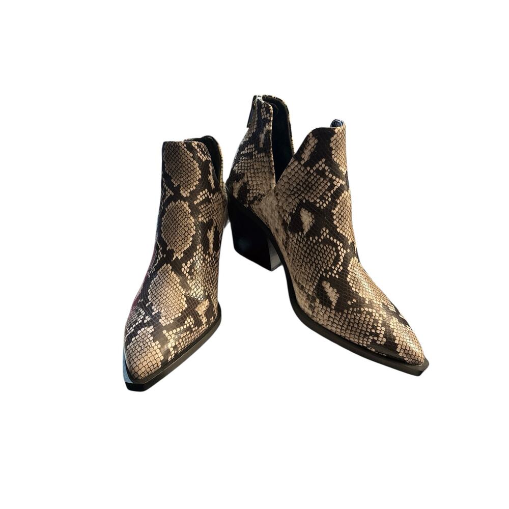Vince Camuto Snake Print Heeled Boots